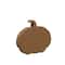 Citrouille brune décorative de table ornée de feuilles sculptées de 20,2 cm d’Ashland